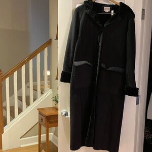 Women's Black Hooded Coat
